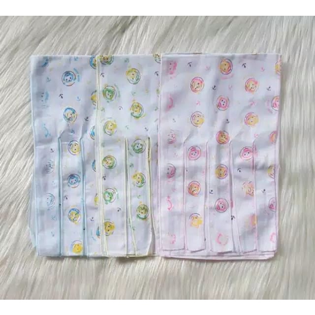 Gurita Ikat Bayi NB 12pc Putih Motif Mahkota Halus