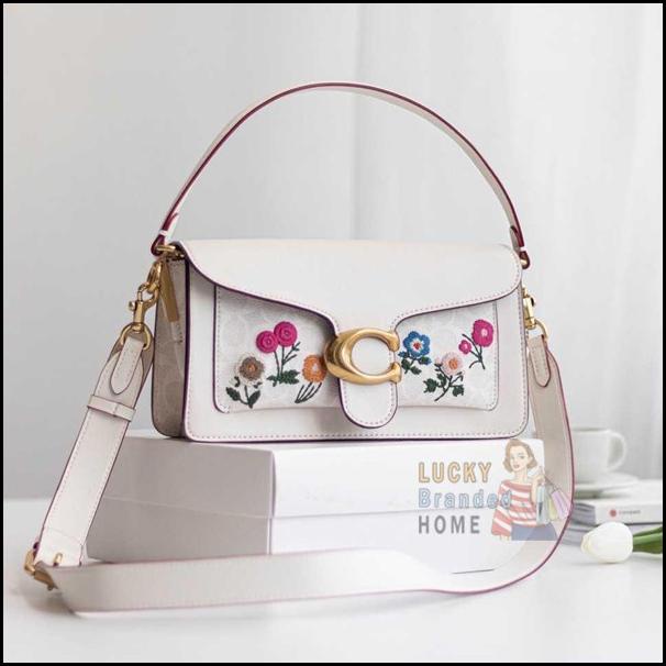 Bag Canvas - Tas Coach Tabby Shoulder Bag 26 In Signature Canvas Floral Embroidery