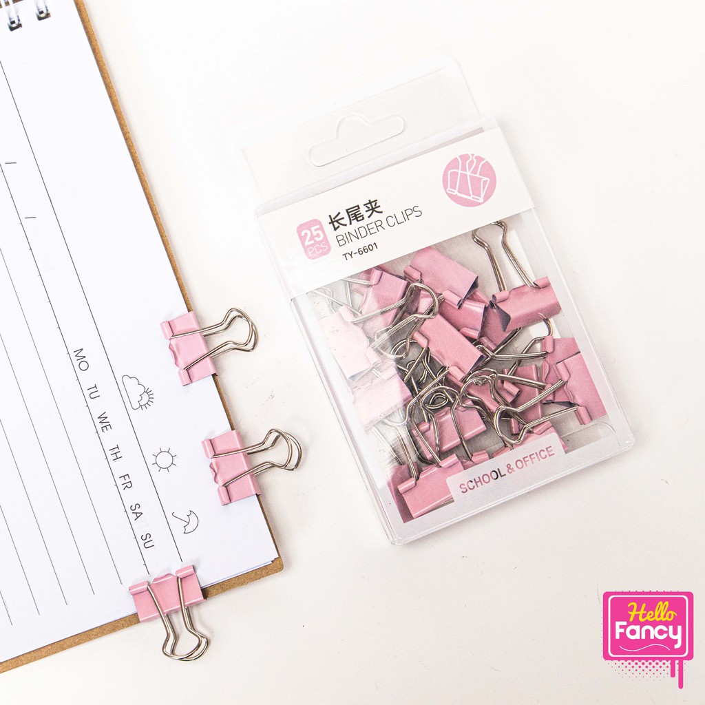 

Stationery Set Penjepit Klip Binder isi 25 Pcs / Binder Clip TY-6601