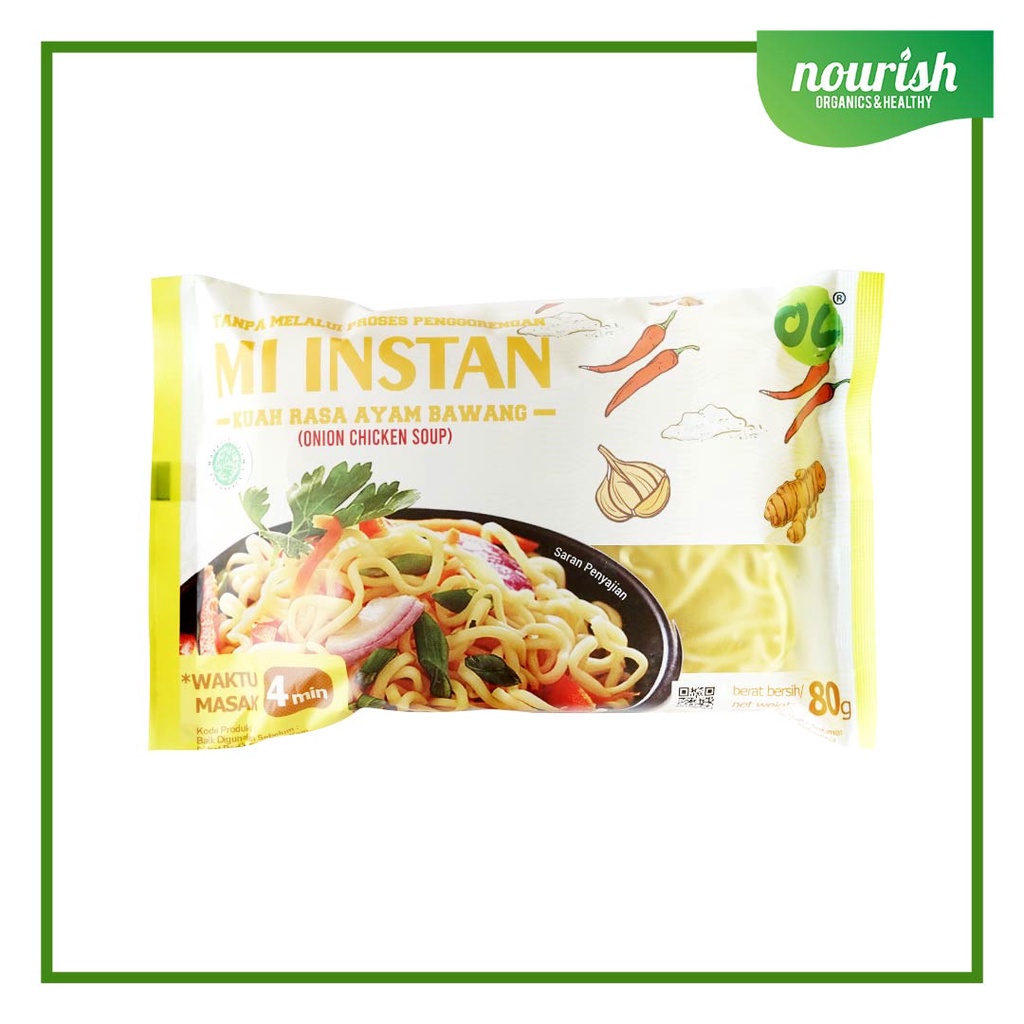 Organic Center, Mie Instant Ayam Bawang 80 gr (NO MSG)