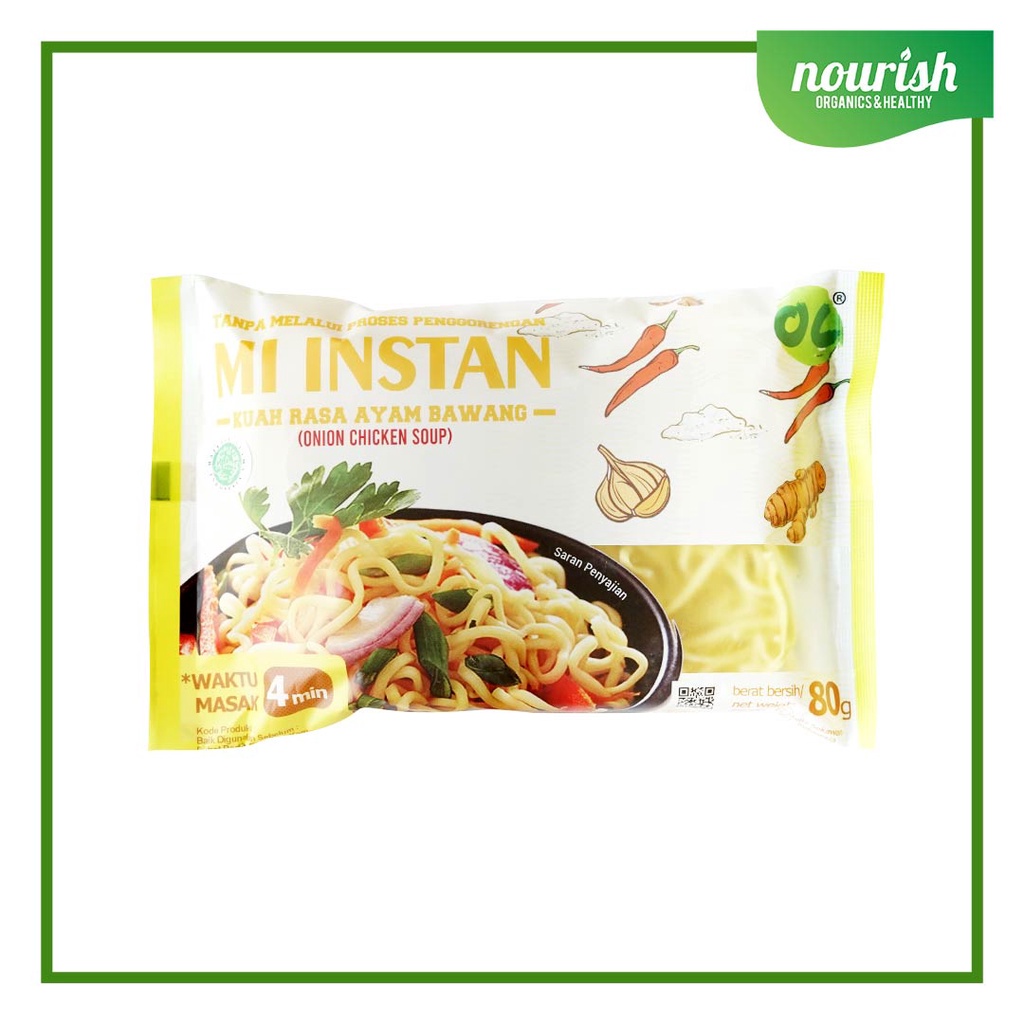 Organic Center, Mie Instant Ayam Bawang 80 gr (NO MSG)