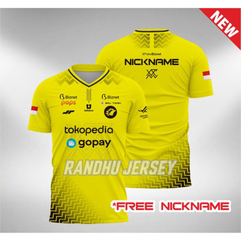 Jersey geming Esports ONIC 2022 freenickname