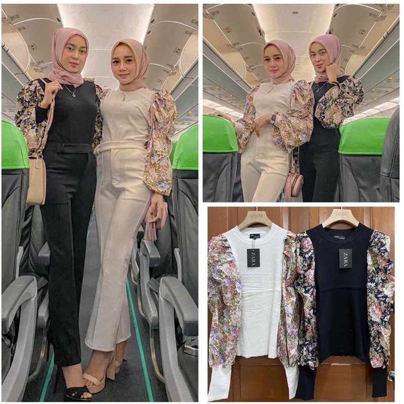 blouse zara atasan knit bangkok selebgram nabila