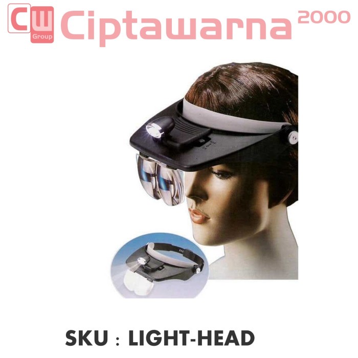 

LIGHT HEAD MAGNIFYING GLASS / KACA PEMBESAR TOPI DUA LAMPU