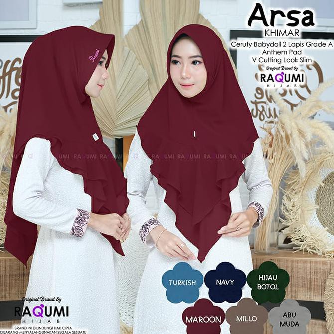 JILBAB ARSA KHIMAR JUMBO ORI RAQUMI HIJAB TERBARU AGUSTUS