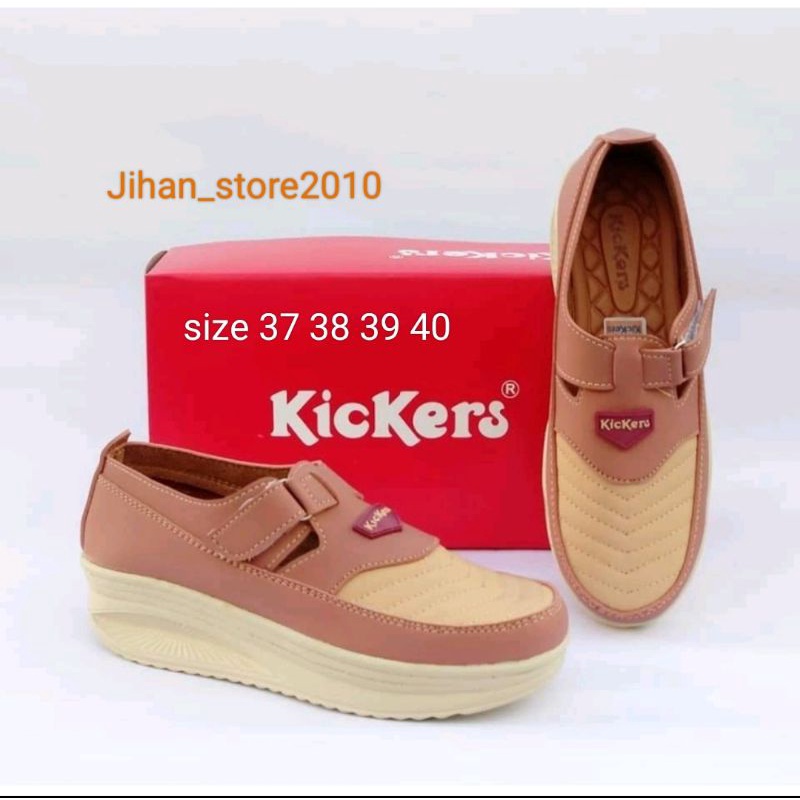 SEPATU WEDGES KICKERS TERMURAH // SEPATU WEDGES WANITA TERBARU V15