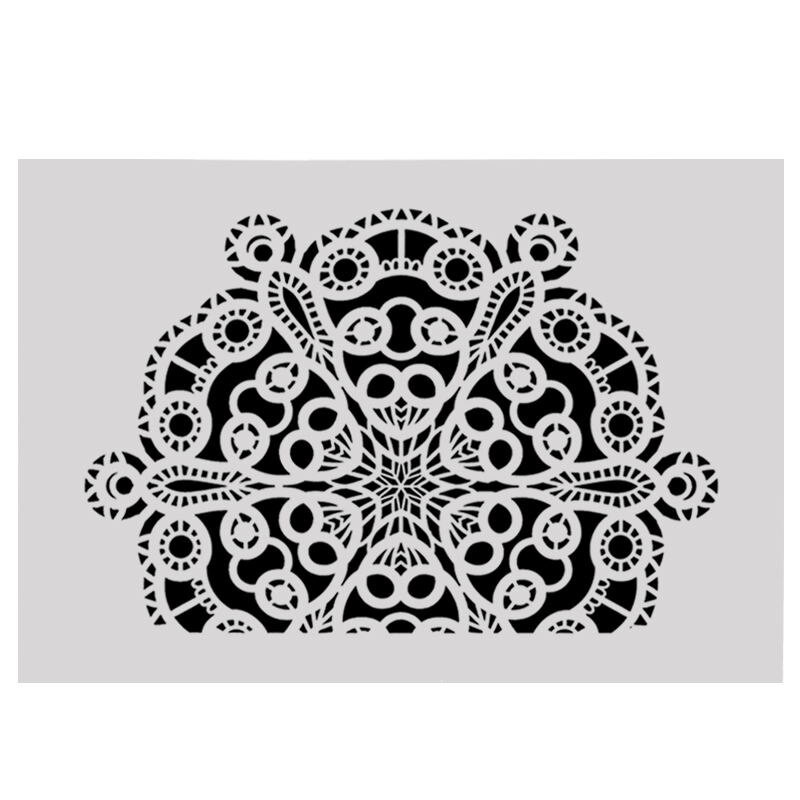 Plastic Stencil - Circle Chain Mandala Pattern (29,5x21,0cm)