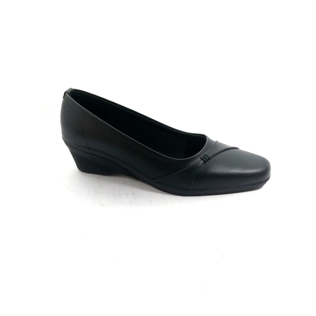Sepatu Wedges Wanita Tinggi AH2 Hitam
