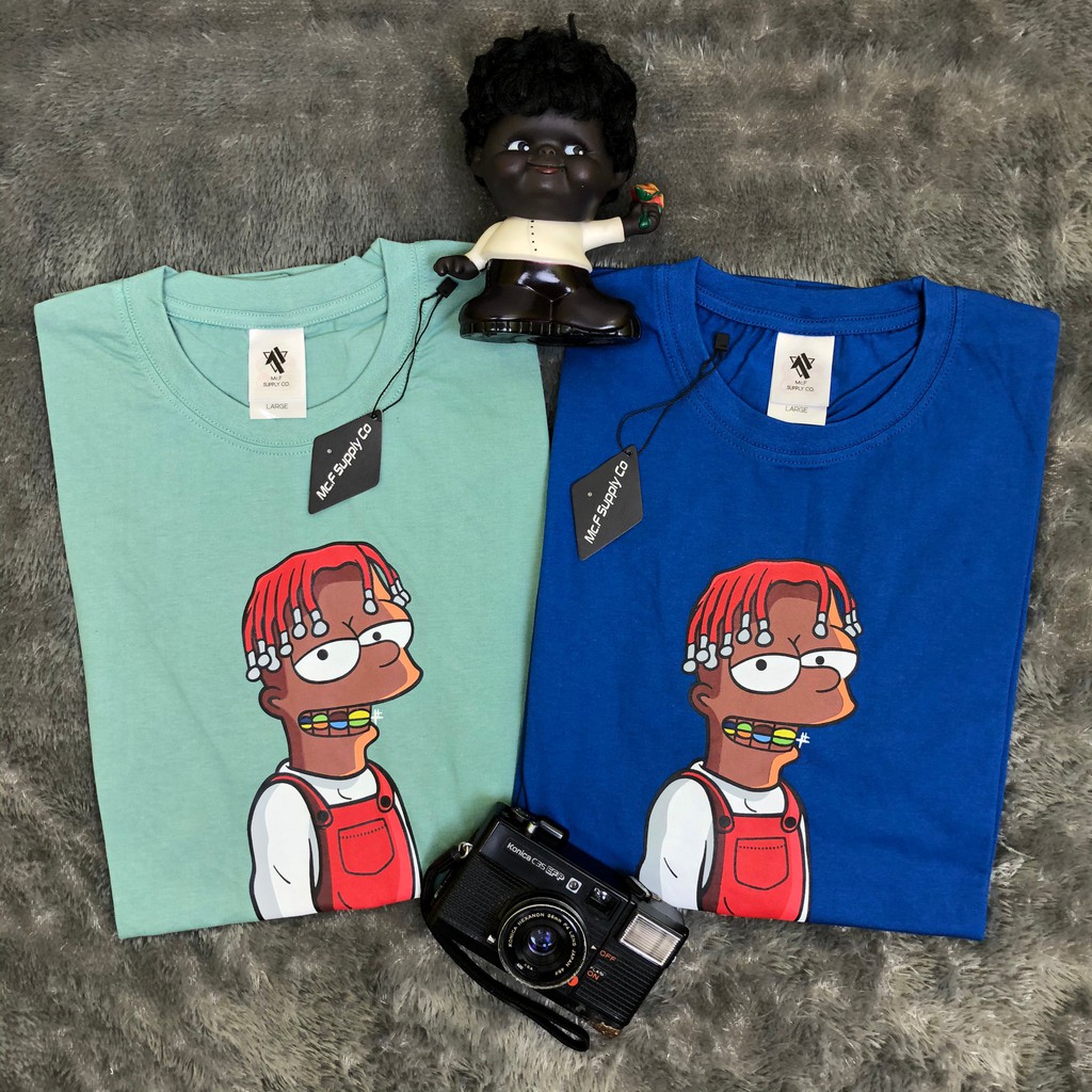 KAOS MC.F SUPPLY CO MCF SIMPSON LIL  YATCHY MULTICOLO RAPPER TEE