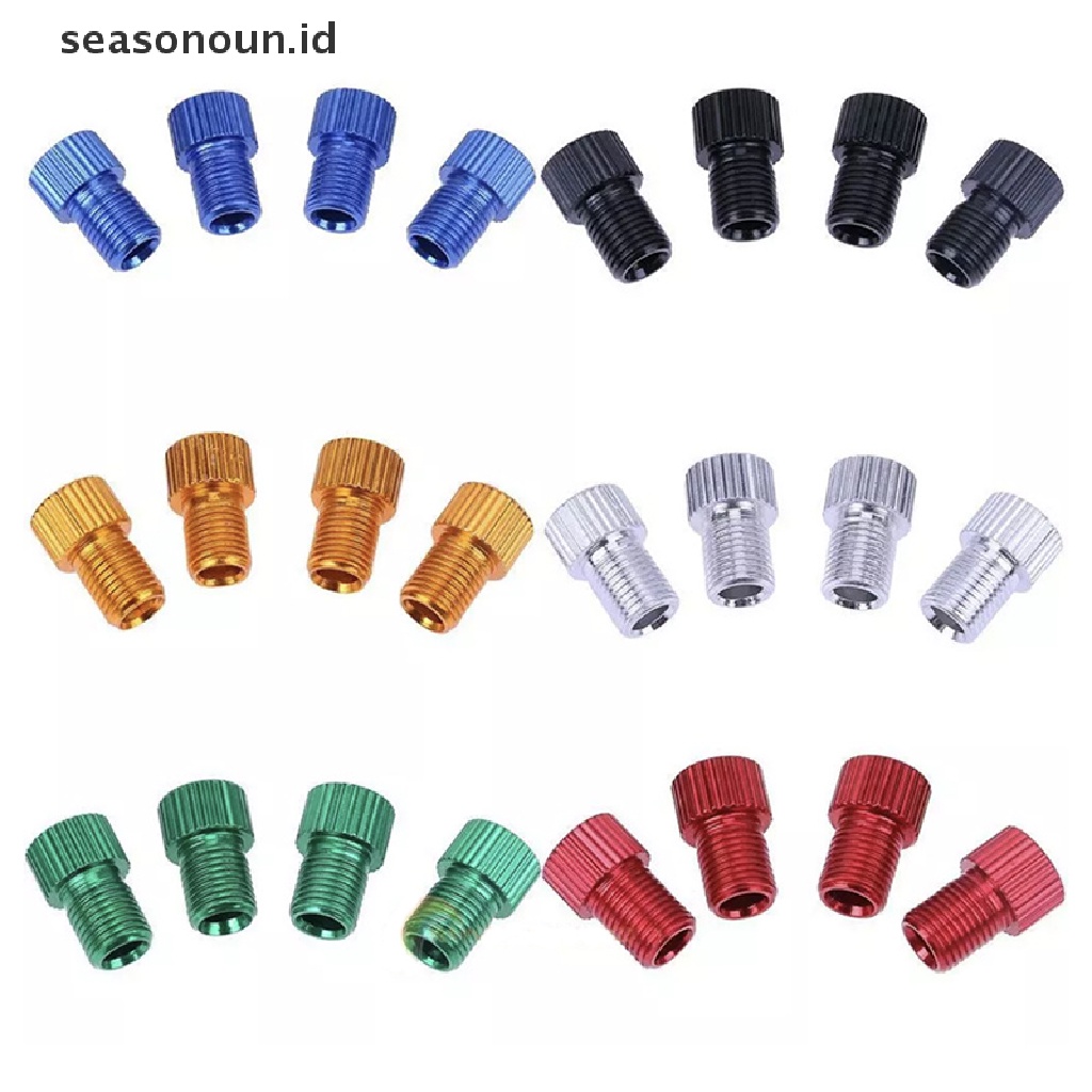 (seasonoun) 6pcs Adapter Converter Pentil PRESTA Ke SCHRADER Bahan Aluminum Untuk Ban Sepeda