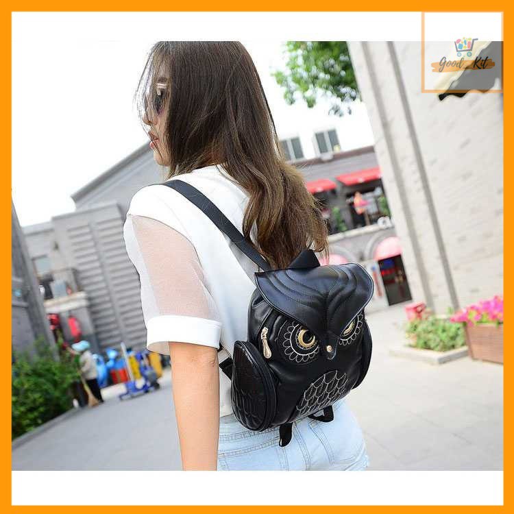 Tas Ransel Kulit Wanita lucu Model Cute Owl