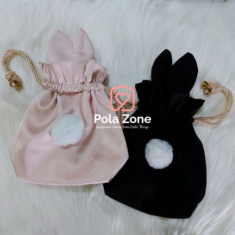 Instax Pouch Rabbit Silk Satin | Kantong serbaguna Kelinci Satin Lucu Unik