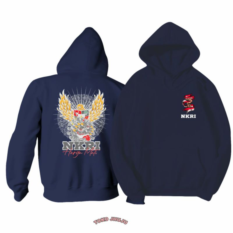 Hoodie Jumper Spesial HUT RI NKRI Harga Mati Burung Garuda Cengkram Virus Corona