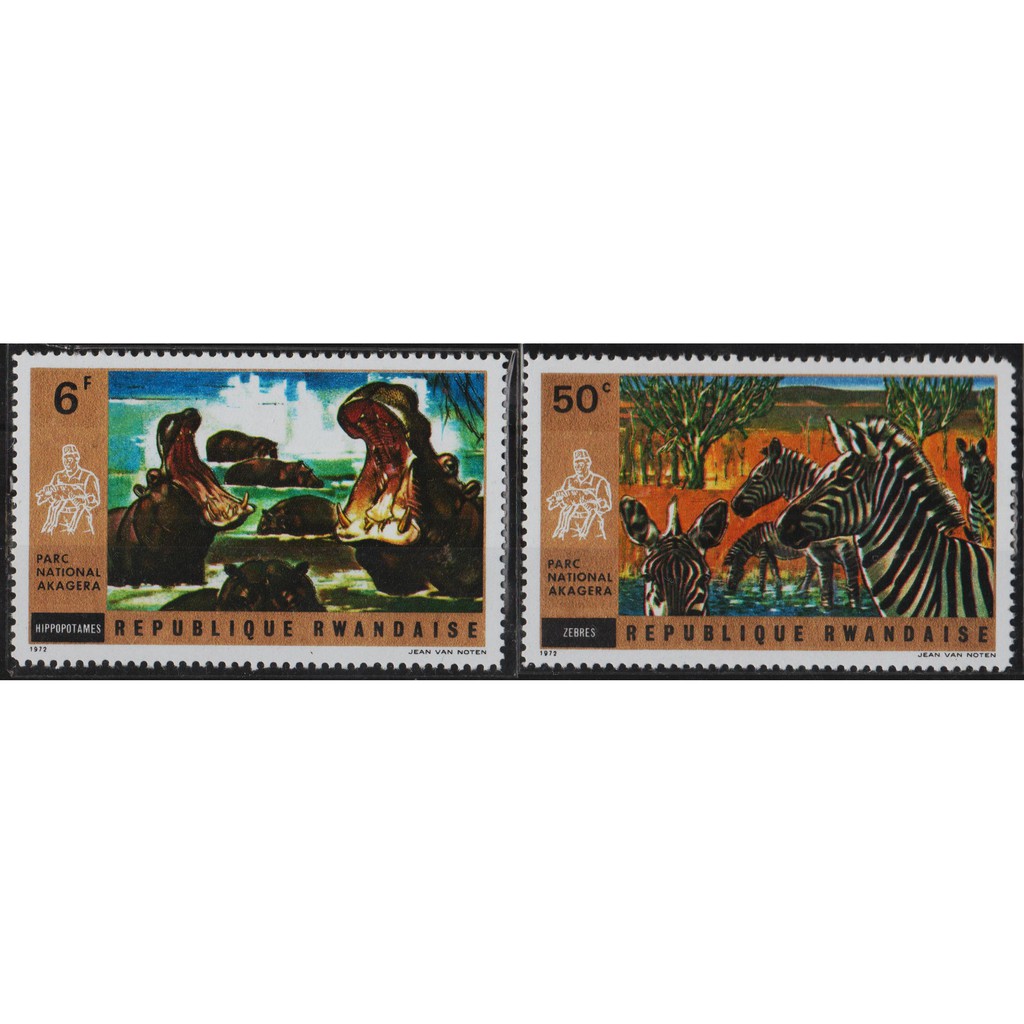 

Perangko Filateli M38 - Rwanda MNH 2v 20.03.1972 akagera national park