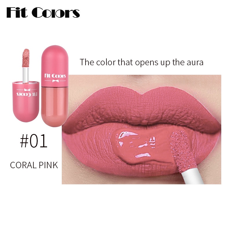 FIT COLORS Capsule Lipstick Lip Matte 5 Colors Lipstik Kapsul Unik Original FC007