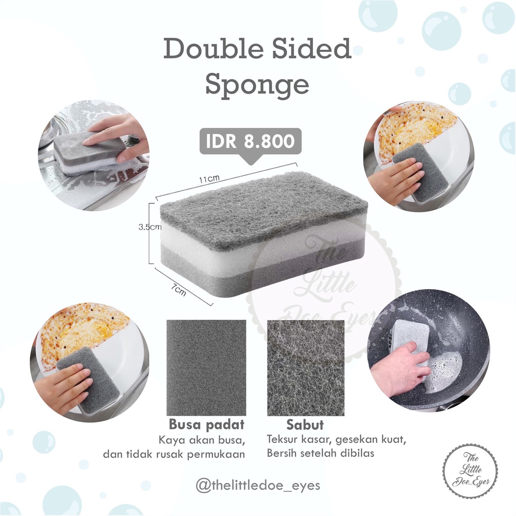 Kitchen Cleaning Tools  (Sponge/ Sabut Kawat/ Sabut Nylon, Magic Sponge Pembersih piring/ wajan)