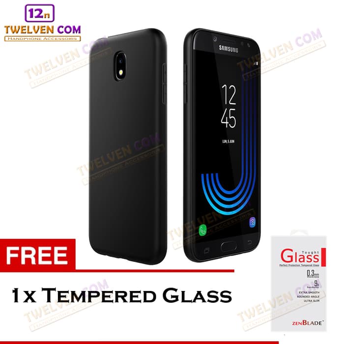 [FLASH SALE] Case Slim Matte Softcase Samsung J7 2017 - Free Tempered Glass