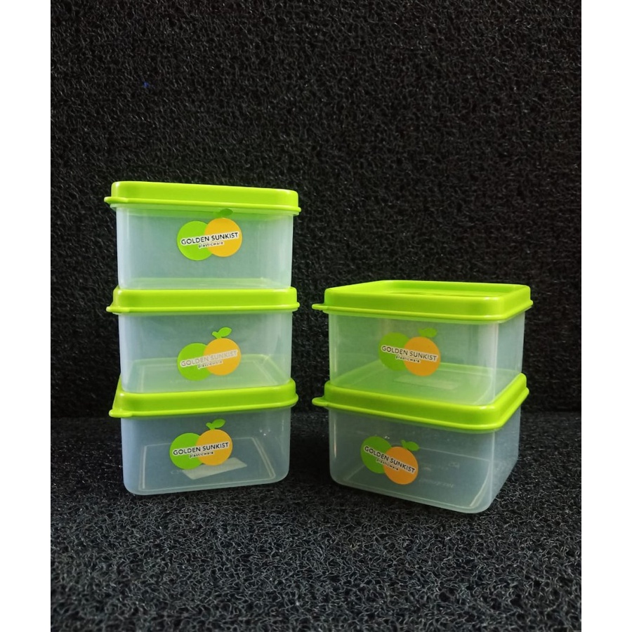 Kotak Segi Tempat Kue 250ML TKSK-1152 Golden Sunkist / Lunch Box / Sealware Toples Serbaguna Plastik