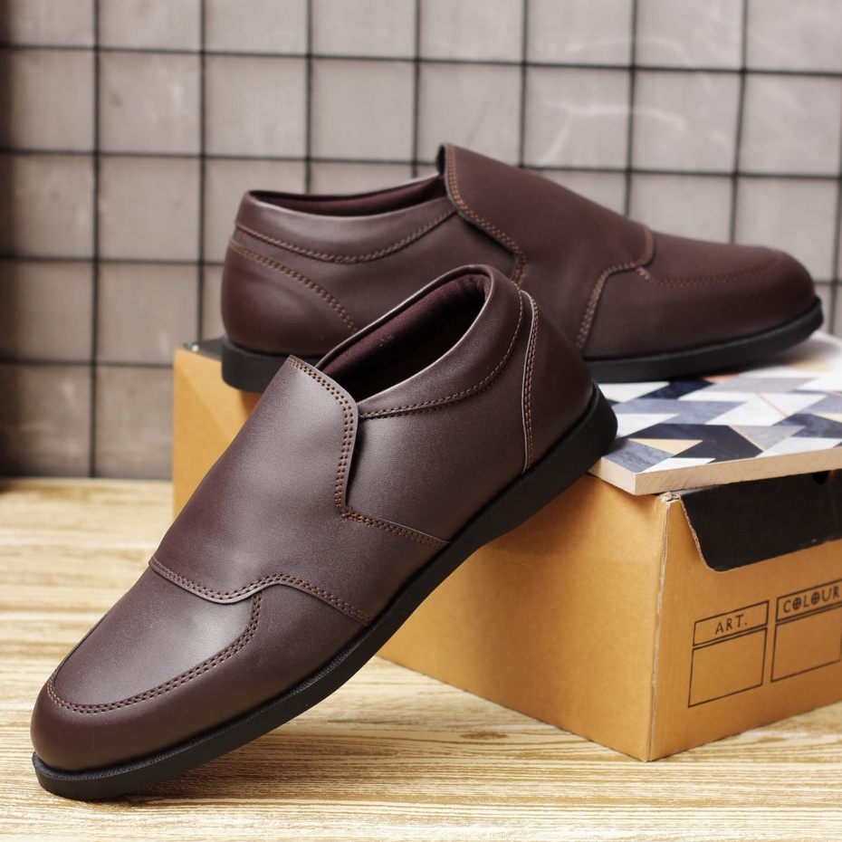 MOLK|Sepatu Formal Casual Pria Sepatu Slop Pantofel Hitam Pria Kerja Kantor Asli Sepatu pria Original