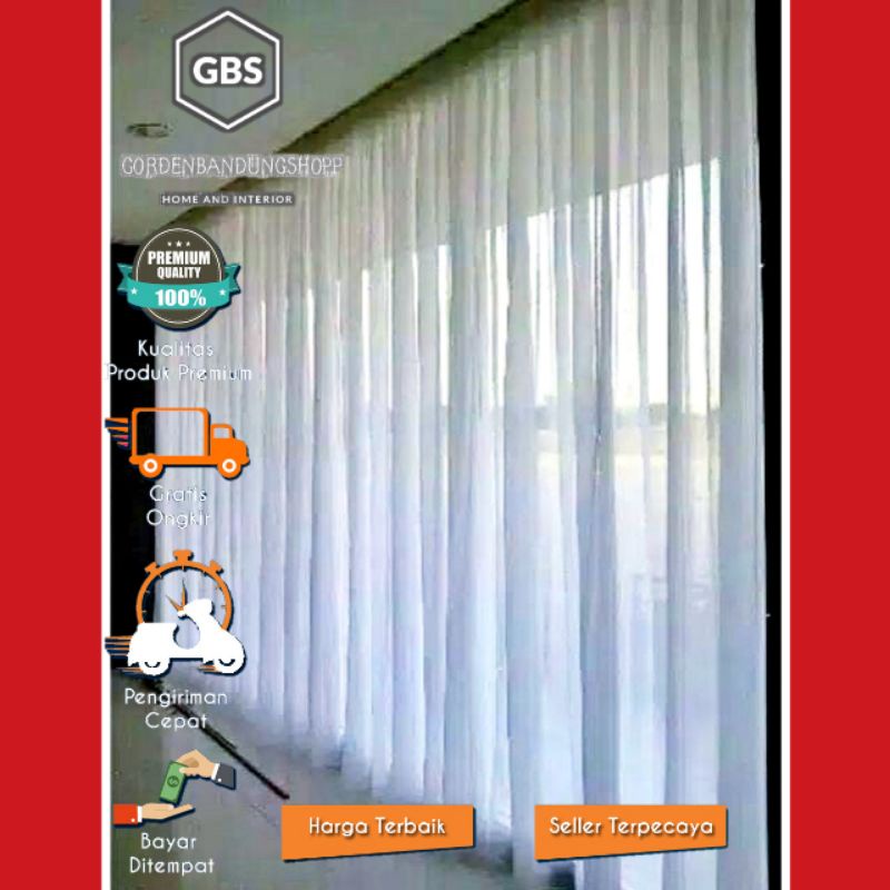 GORDEN VITRASE / TILE / PURING / BURKAT GORDEN DALAMAN MOTIF POLOS