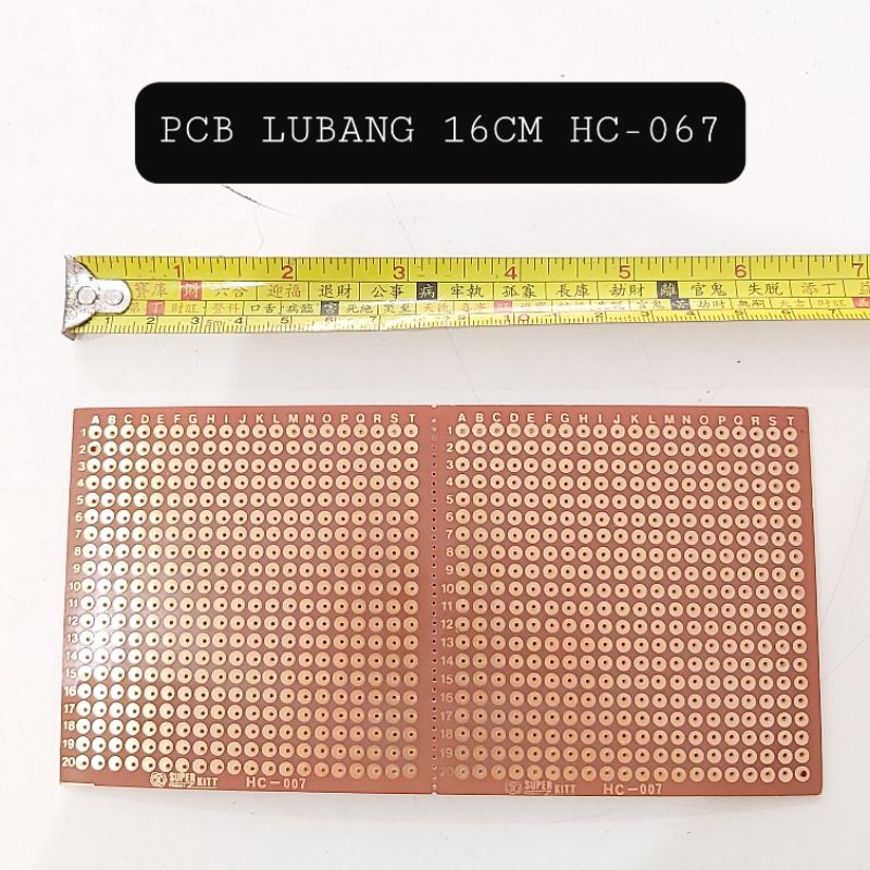 PAPAN PCB LUBANG 16cm HC-067 DOT MATRIX Lubang Besar