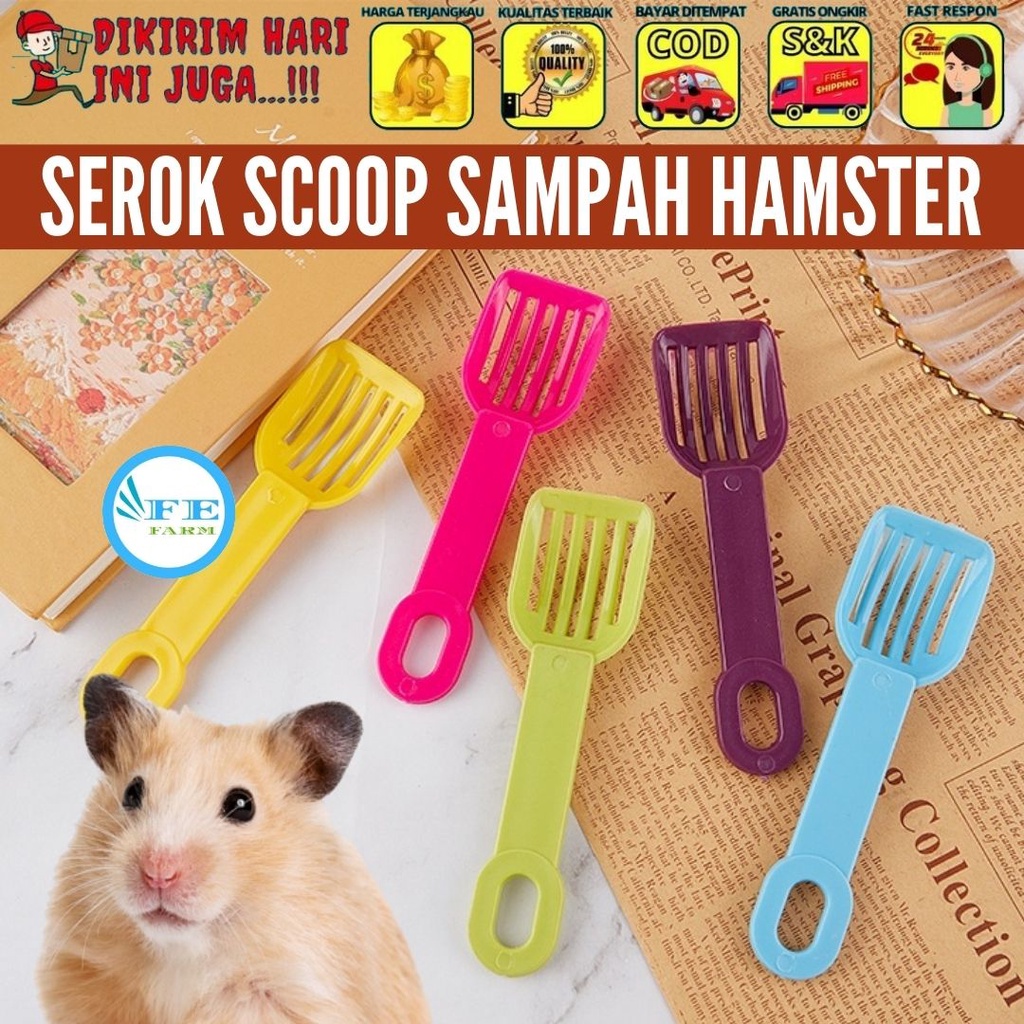 SEROKAN PUP KOTORAN HAMSTER - Sekop Skop Kotoran Pup Hamster Litter Scoop FEFARM