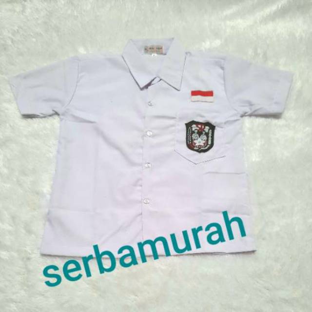 Baju seragam sekolah sd lengan pendek