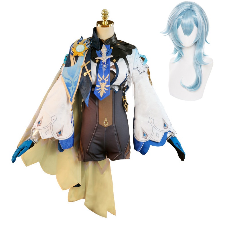 PREORDER Genshin Impact Eula Cosplay Costume Carnival Halloween Outfit Women Jumpsuit Wigs Role Play
