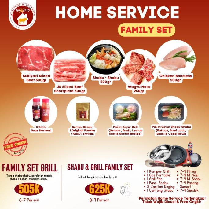 

HOME SERVICE FAMILY SET SHABU & GRILL (SLICE BEEF US, SUKIYAKI, SHABU) FSDGDF252