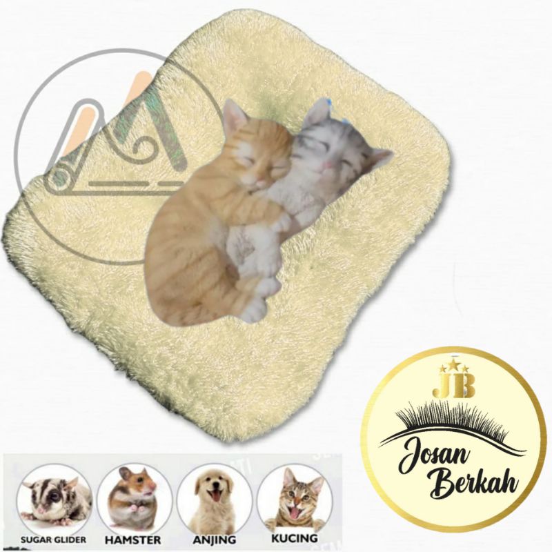 Kasur Kucing atau anjing Bulu Super Tebal Ukuran Kecil (40 cm X 30 cm)