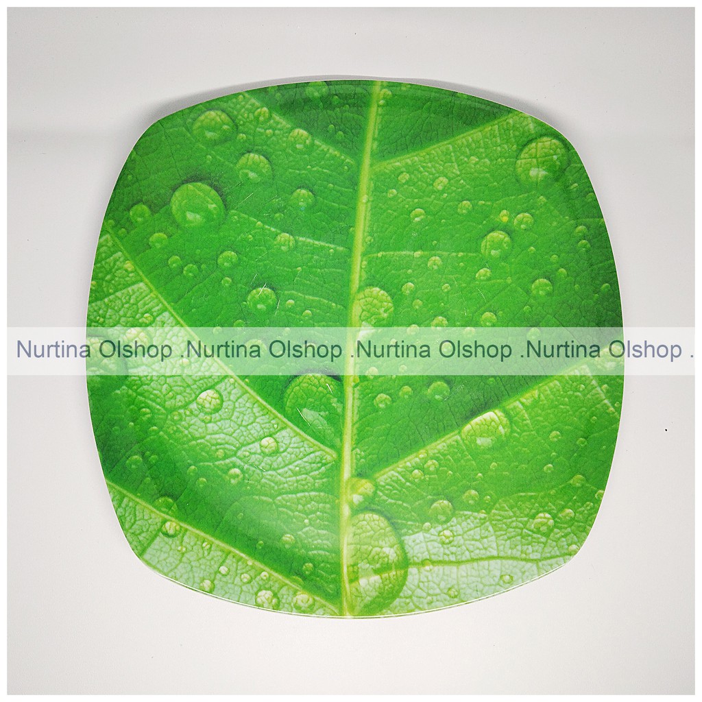 Piring Melamin Motif Daun | Piring Ceper Milamin | Piring Melamin Set Murah
