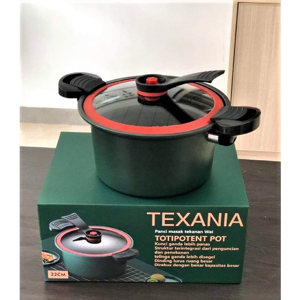 PANCI PRESTO 3.5L TOTIPOTENT POT PANCI MASAK TEKANAN TEXANIA PREMIUM / PRESTO COOKER PRESSURE 3.5L PRESTO MINI 3.5 LITER VIRAL