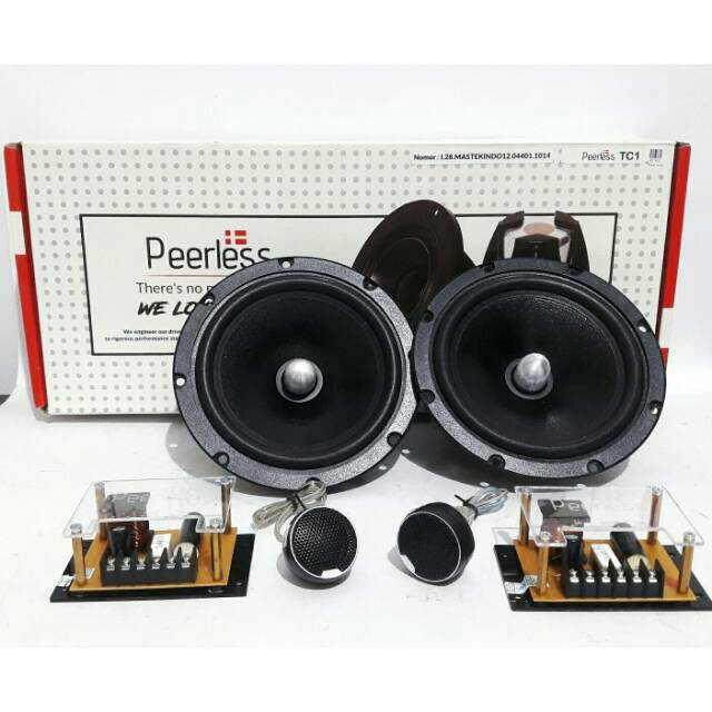 Speaker Split 2way Peerless TC1 1 set / 4 ohm Tweeter Woofer Crossover Audio Mobil