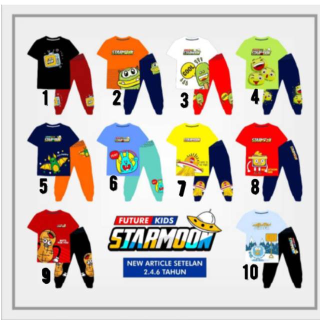SETELAN ANAK COWOK STARMOON SET BOY KEKINIAN LEBARAN HITS SETELAN ANAK COWOK STARMOON SET BOY KEKINIAN LEBARAN HITS