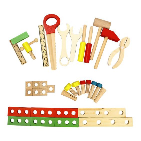 TweedyToys - Mainan Kotak Tukang Kayu / Toolkit Set Kayu Premium