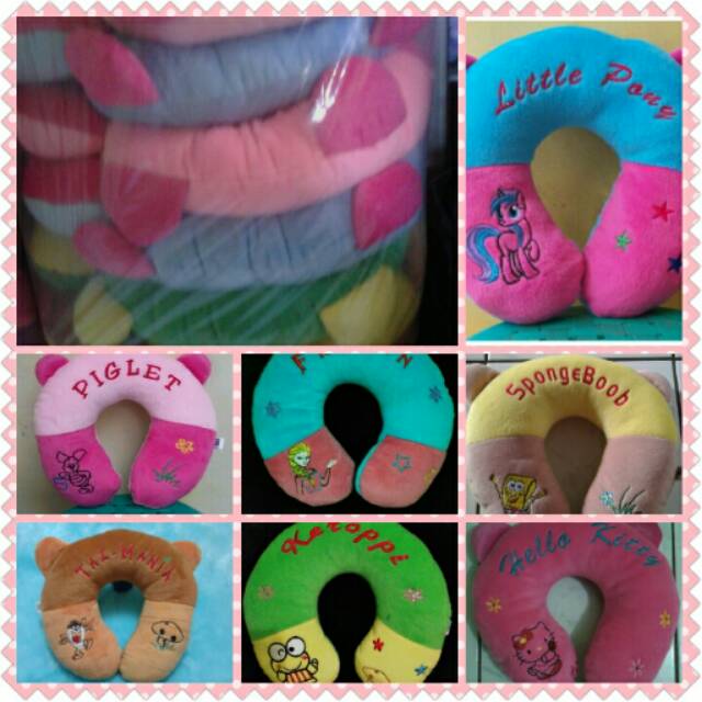 Bantal leher karakter isi dacron dakron