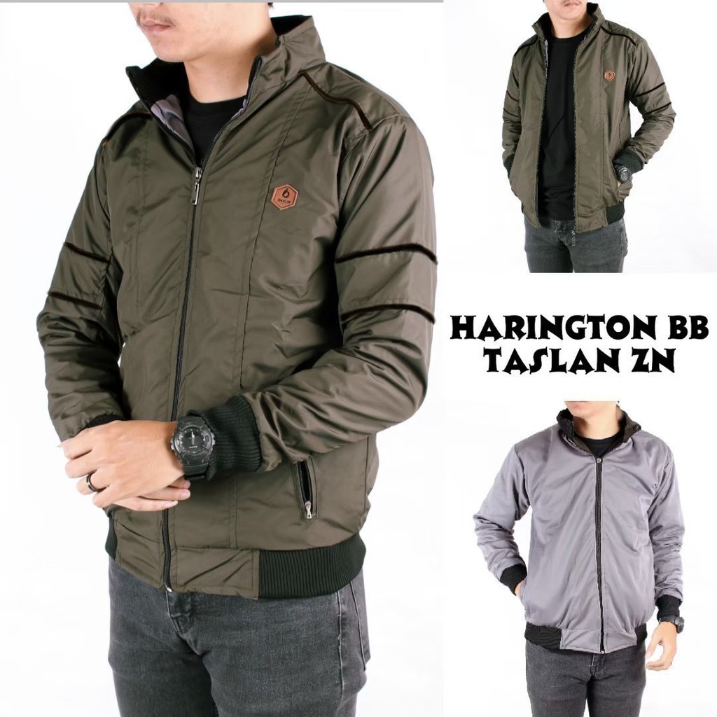 JAKET HARINGTOON BOLAK BALIK 2IN1 / JAKET PRIA BOMBER CASUAL WINTER RUBBY ORIGINAL PREMIUM