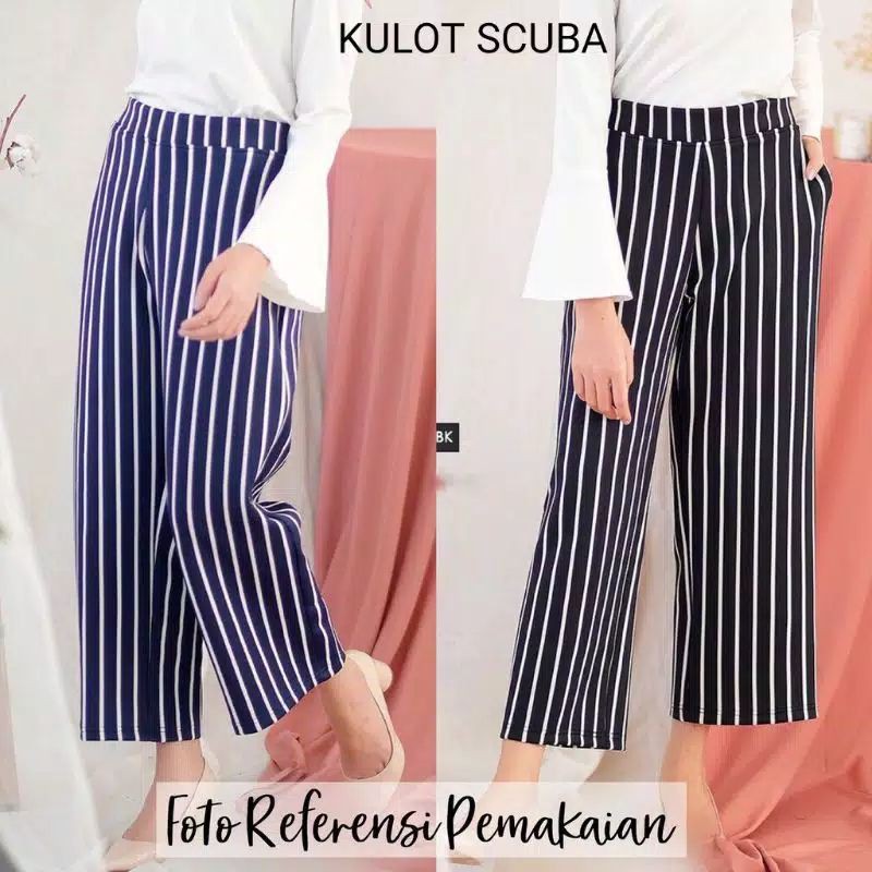 CELANA KULOT SCUBA SALUR / CELANA KULOT PEREMPUAN / KULOT SCUBA SALUR / CELANA PANJANG WANITA / CELANA MOTIF / KULOT SALUR PEREMPUAN