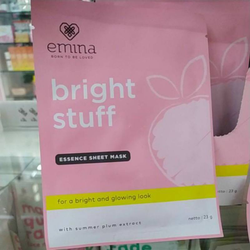 Emina Essense Sheet Mask Bright Stuff /Masker Wajah Muka Emina