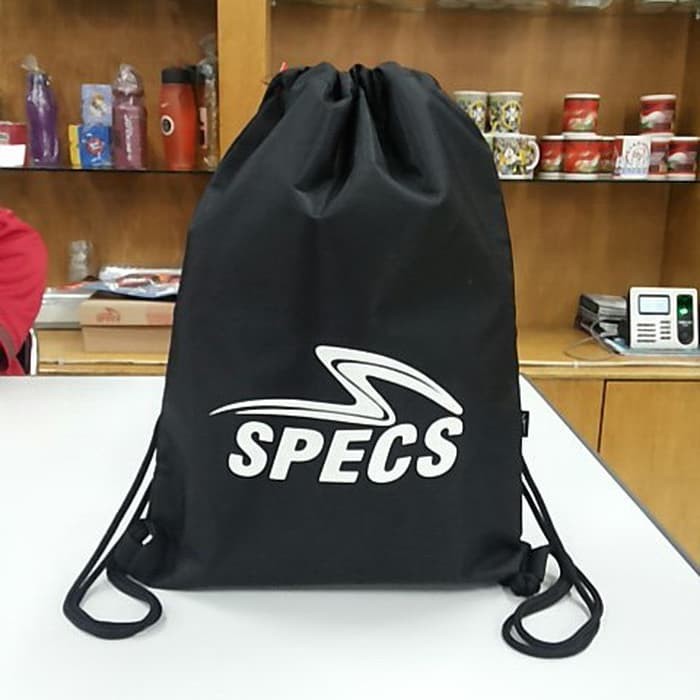 Tas Olahraga Serut String Bag SPECS Serbaguna Hitam Merah Original