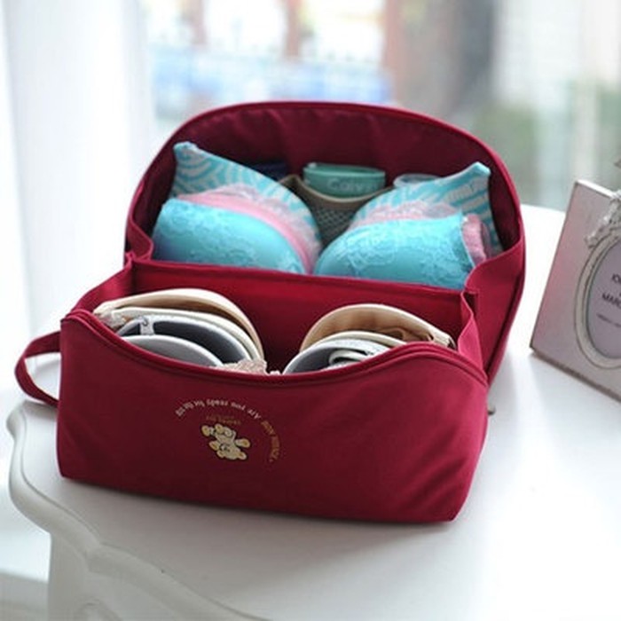 Promo Tas Travel Serbaguna LV Model Koper Jinjing Besar Big Motif Damier Partition Underwear Bag - P