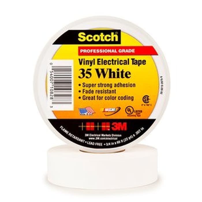 

Isolasi Listrik 3M Scotch 35 Vinyl Electrical - Putih - (19mm x 20m)