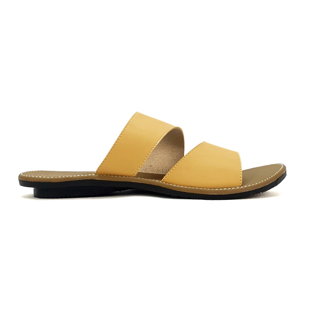 Sandal Kulit Wanita Sandal Slide Wanita Sol Karet Anti Licin Look Up Sandal Kekinian Termurah Lookup - LENKA