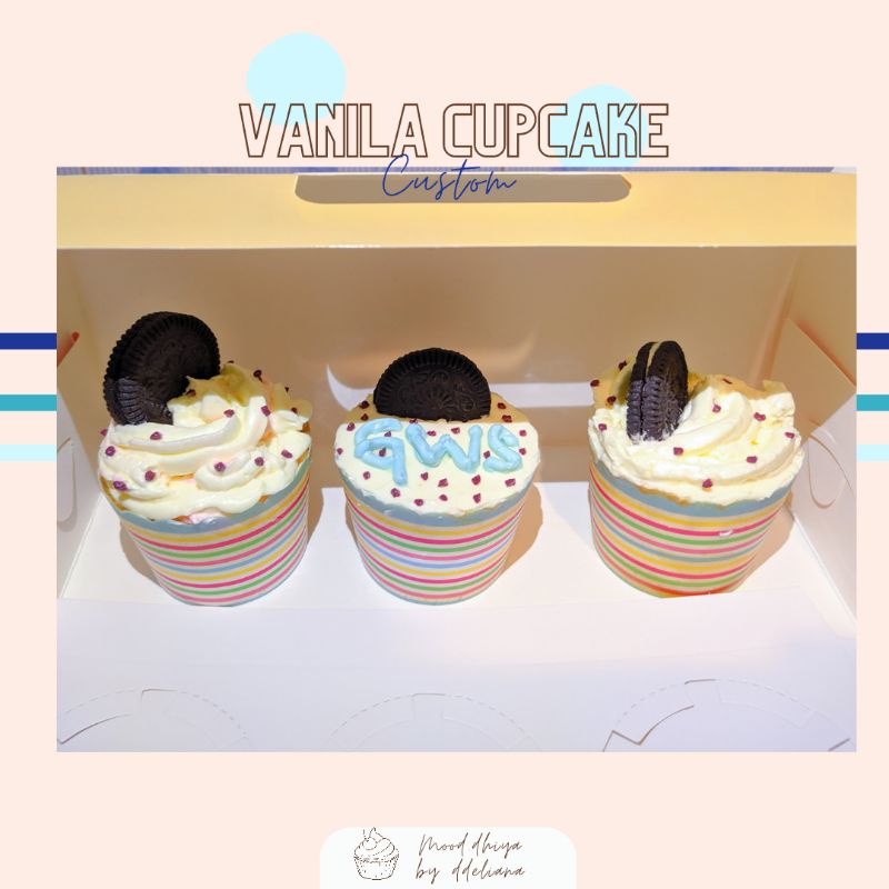 

Cup cake vanila bisa custom