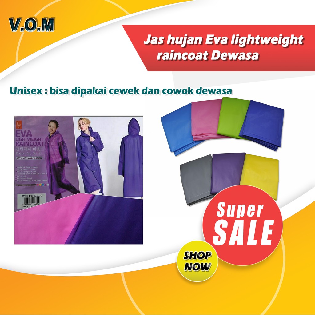VOM Jas hujan Eva lightweight raincoat Dewasa - 0213
