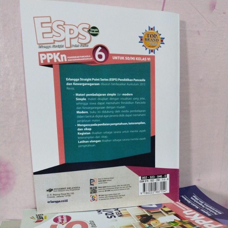 BUKU ESPS PENDIDIKAN PANCASILA DAN KEWARGANEGARAAN/PPKN KELAS VI/6 SD ERLANGGA REVISI-1