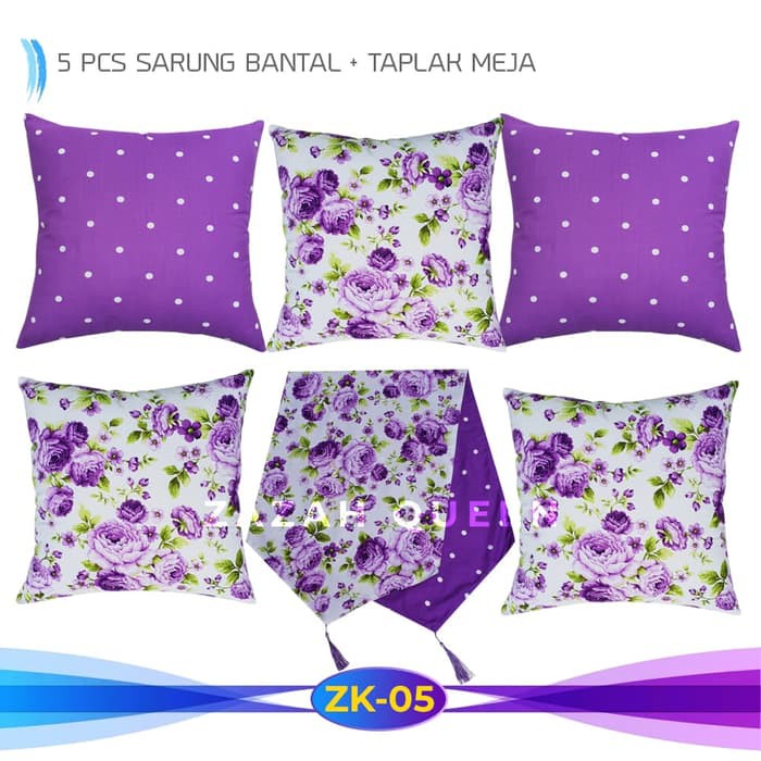  Sarung  Bantal  Sofa  Motif 40x40 Monstera Tropical Tropis 