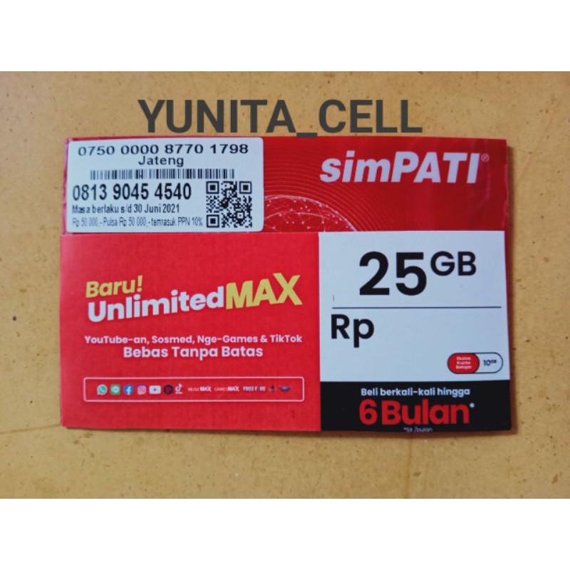 TELKOMSEL 25GB UNLIMITED MAX