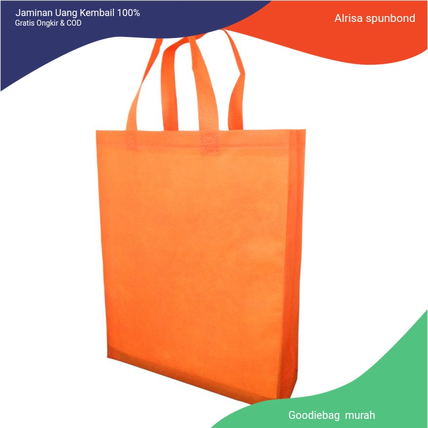 

tas sukuran Tas Spundbond polos Murah 37x 30 x 9 / tas / goodiebag / goodiebag murah /tas spunbond / tas seminar goodiebag murah