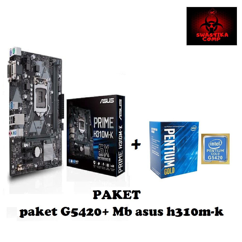 PAKET INTEL G5420 DUALCORE + MB ASUS H310M-K R2.0